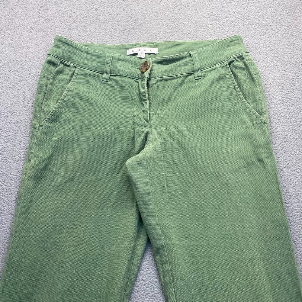 Cabi Women's Green Low Rise Stretch Skinny Pants Size 0,Pockets,Zipper - Picture 9 of 9